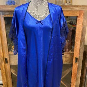Gorgeous Royal Blue Vintage Val Mode robe chemise